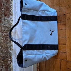 Light Blue and Black Puma Up & Comer 2.0 Tote
